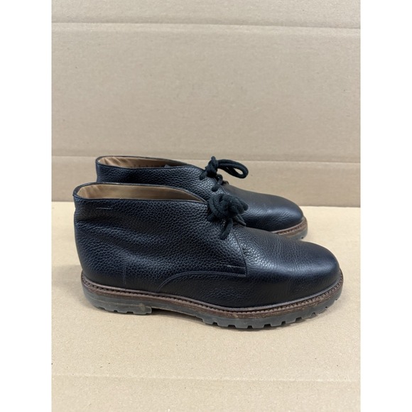Bally‎ Pebbled Leather Gisdal Chukka Boots Men\'s Size 8D Black